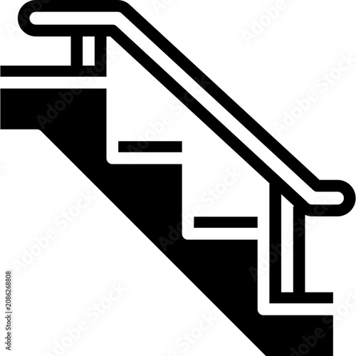 stairs icon illustration design with outline