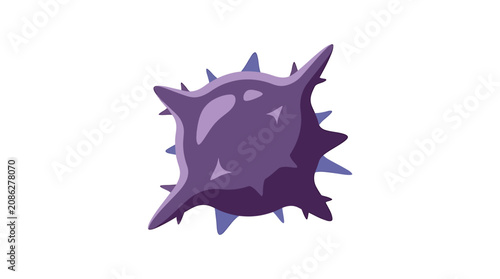 Bild auf Leinwand Small Spiky Purple Human Platelet Thrombocyte Icon
