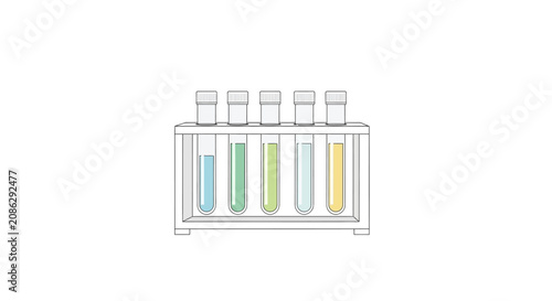 Colorful test tube rack.