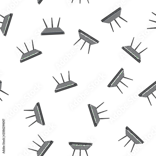 Tableau sur toile pattern lan dsl modem cartoon