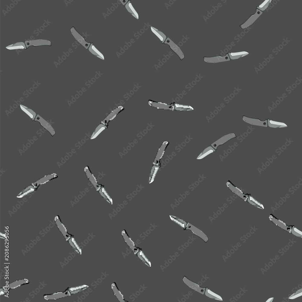 Fototapeta premium seamless pattern blade military knife cartoon. blade military knife sign vector