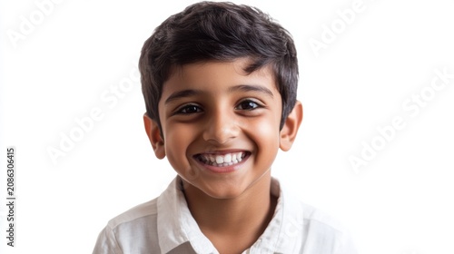 Young boy smiling face portrait