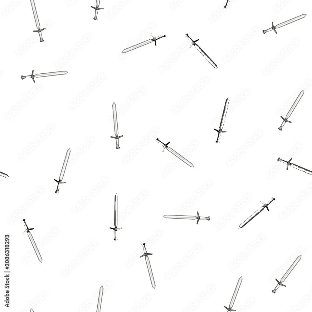 Fototapeta premium pattern knife medieval sword cartoon. knight old, handle war, iron ancient knife medieval sword sign vector