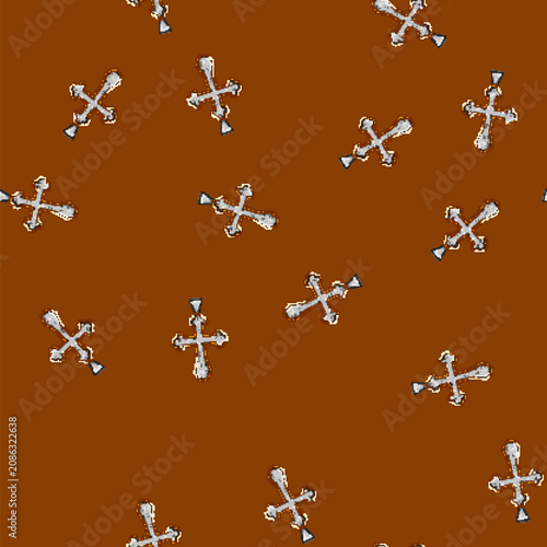 seamless pattern religious cross christian cartoon. christ jesus, easter silhouette, catholic holy religious cross christian sign vector