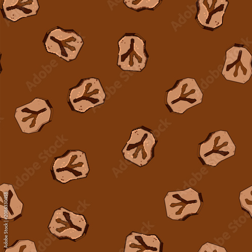 Foto seamless pattern dinosaur fossil cartoon