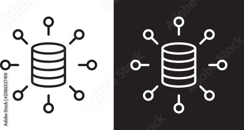 Картината върху платно Data aggregation icon