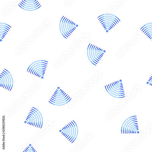 Εκτύπωση καμβά pattern modulation wireless signal wave cartoon