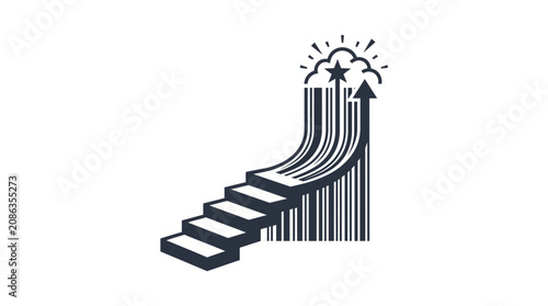 Stairway to success and growth concept.