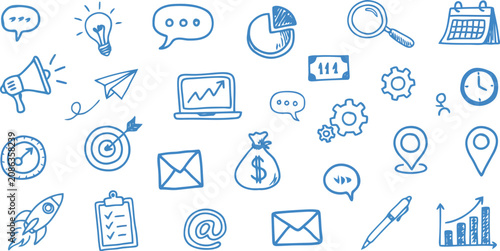 Business and marketing icons set