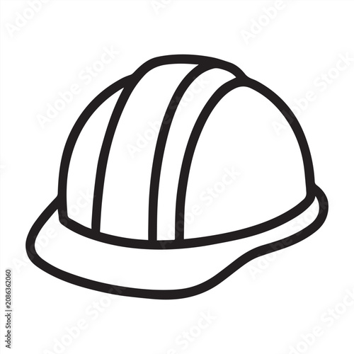 Photos Minimalist hard hat vector icon