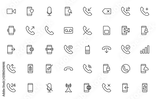 Schilderij op canvas Phone_4825 icon set