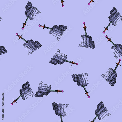 Obraz na plátně pattern arthur sword stone hand drawn
