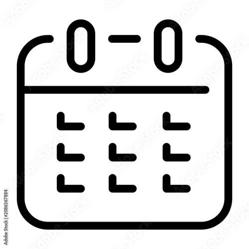 Bild auf Leinwand Calendar schedule line icon