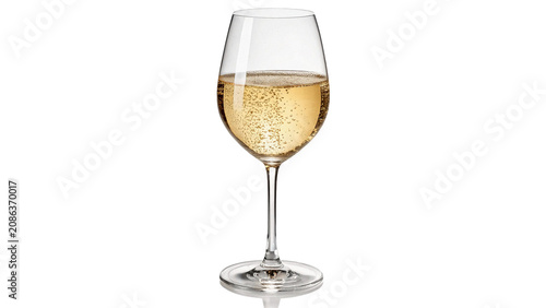 Foto Glass of fresh cold white wine drink beverage isolated on a transparent backgrou
