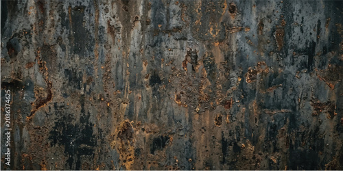 Fotografía Aged rusty metal texture with a grungy brown iron surface and weathered steel pa