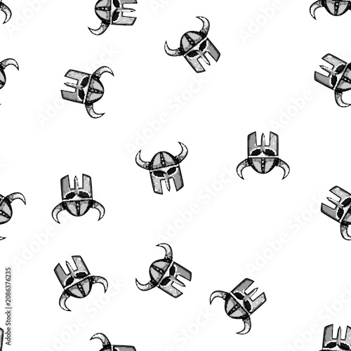 Valokuva pattern raider viking helmet cartoon
