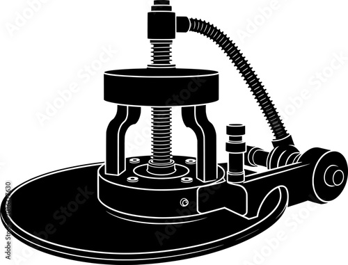 Mechanical gripper tool, industrial hand for precise object manipulation.