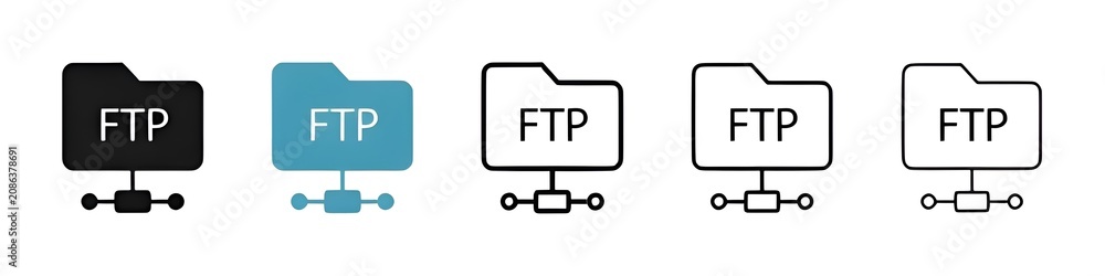 Quadro su tela FTP vector icon set