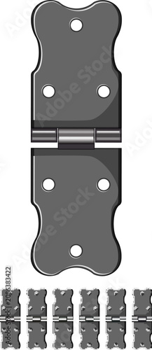 open door hinge cartoon. construction repair, tool equipment, building stainless open door hinge sign colorful illustration