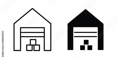 Tableau sur toile Warehouse icon minimal artwork pack