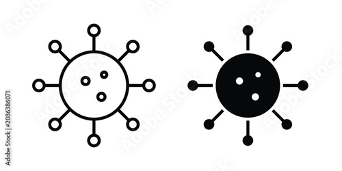 Cuadro en lienzo Bacteria icon minimal artwork pack