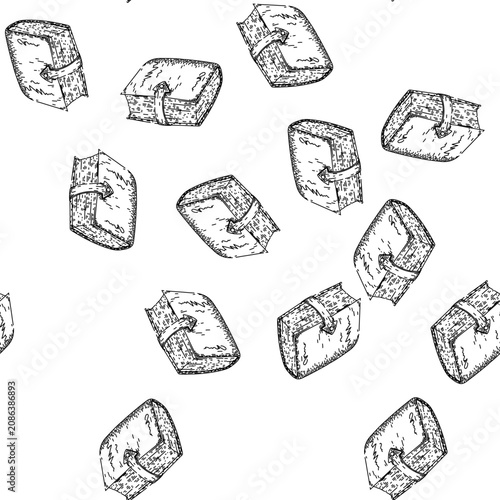 Valokuva seamless pattern old vintage book hand drawn