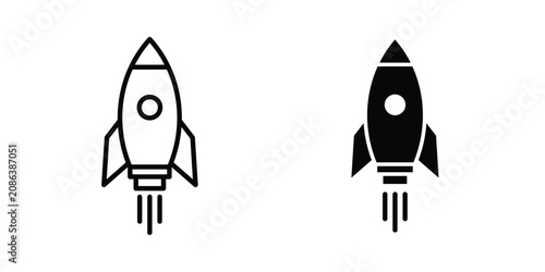 Tableau sur toile Rocket icon minimal artwork pack