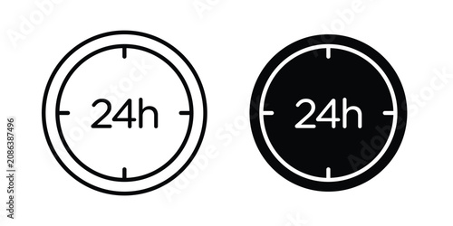 Bild auf Leinwand 24 Hrs icon minimal artwork pack