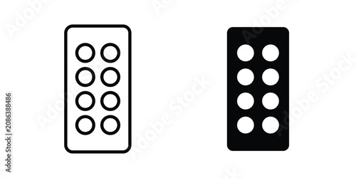 Bild auf Leinwand Pill blister minimal artwork packicon minimal artwork pack