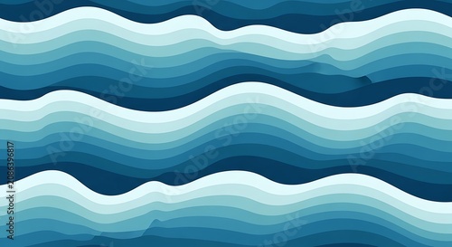 Blue Waves Pattern.