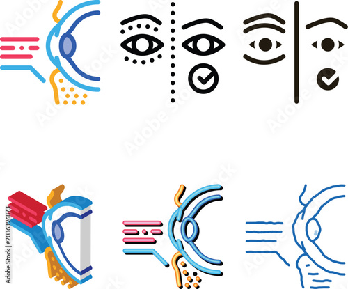 Canvastavla medical eyelid surgery icon vector