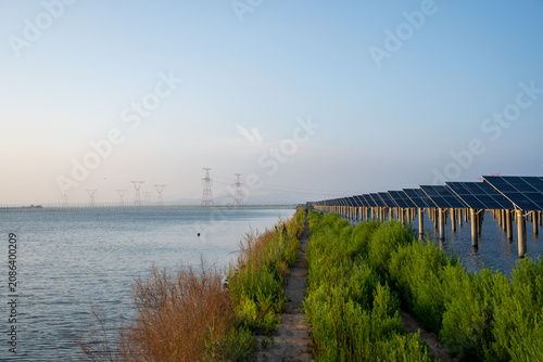 Solar Power Station Built on Water Surface
