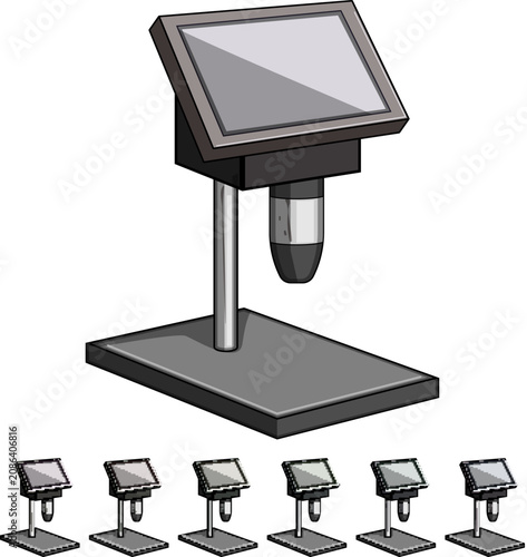 Fotografie illumination microscope cartoon