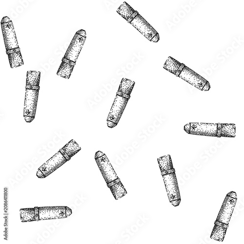 Принти на полотні seamless pattern recording microphone hand drawn