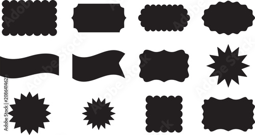 Label Silhouette Collection for Graphic Design, frame, tag, banner, vector, template