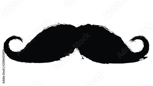 Mustache icon brown hair grooming accessory with mustache