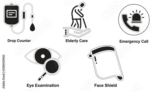 Photos Editable medical icon set fully scalable vector icon bundle ideal for healthcare
