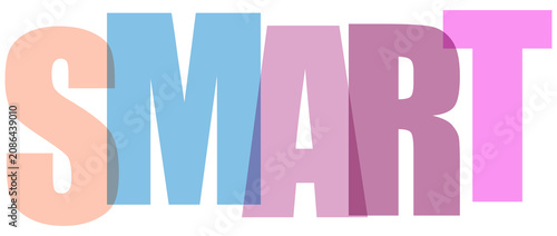 Photos Colorful pastel letters spelling out smart concept transparent background