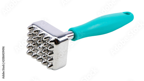 Foto Metal meat tenderizer with turquoise handle