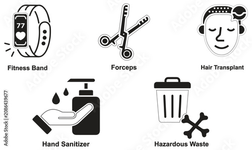 Photos Editable medical icon set fully scalable vector icon bundle ideal for healthcare