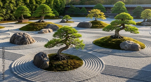Serene garden pond with koi fish and lily pads.