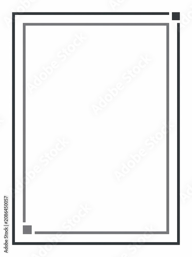 Minimalist Modern Black And Gray Geometric Border Design On White Background For Certificate Or Invitation Template