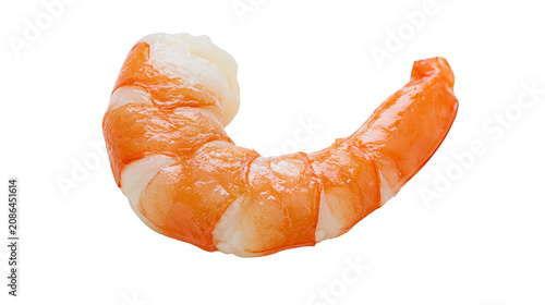 Cuadro en lienzo Cooked shrimp segment with orange and white rings