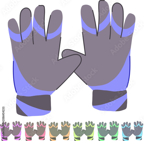 Fotografija hybrid goalkeeper gloves cartoon