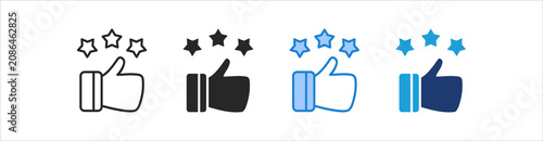 Satisfaction Icon Set Multiple Style Vector Collection