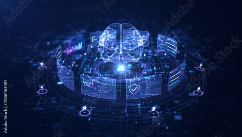 Foto Agentic AI platform concept with autonomous intelligence, cognitive neural netwo