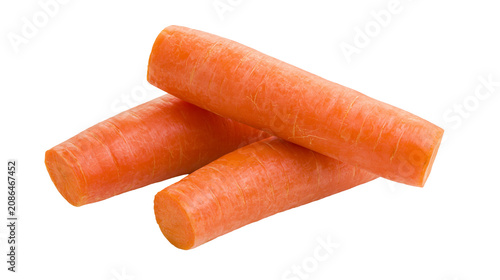 Foto Orange carrot pieces with visible texture