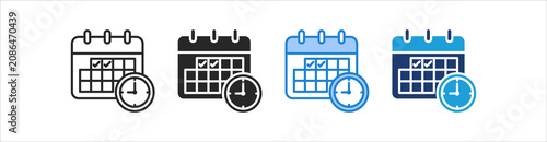 Photos Discipline Icon Set Multiple Style Vector Collection