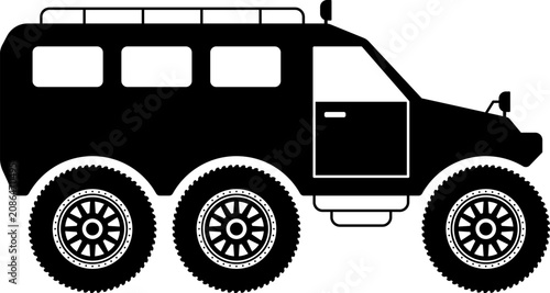 Canvas Print Cross-country vehicle Silhouette icon