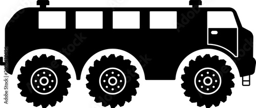 Obraz na plátně Cross-country vehicle Silhouette icon